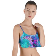 Background Texture Pattern Layered Top Bikini Top 