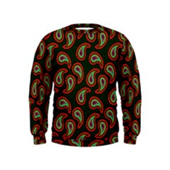 Seamless Paisley Pattern Kids  Sweatshirt by Vaneshart