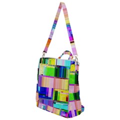 Glitch Art Abstract Crossbody Backpack by Vaneshart