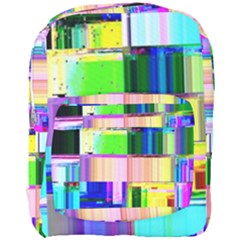 Glitch Art Abstract Full Print Backpack by Vaneshart