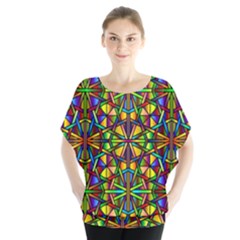 Abstract 24 Batwing Chiffon Blouse