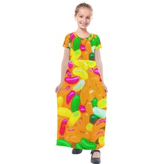 Vibrant Jelly Bean Candy Kids  Short Sleeve Maxi Dress by essentialimage