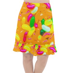 Vibrant Jelly Bean Candy Fishtail Chiffon Skirt by essentialimage