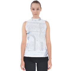 French 1047909 1280 Mock Neck Shell Top by vintage2030