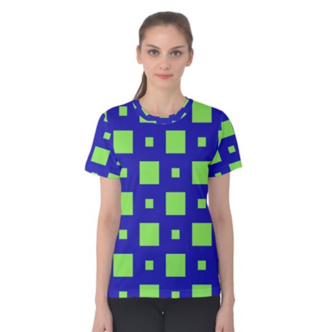 Squares Grid Seamless Women s Cotton Tee by Vaneshart