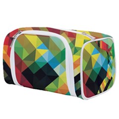 Pattern Colorful Geometry Abstract Wallpaper Toiletries Pouch