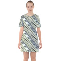 Abstract Seamless Pattern Graphic Sixties Short Sleeve Mini Dress by Vaneshart