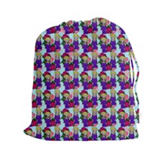 Thursday Pattern  Blue Drawstring Pouch (xxl) by snowwhitegirl