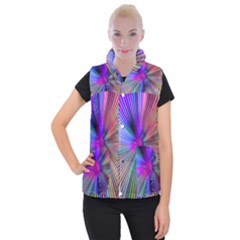 Rays Colorful Laser Ray Light Women s Button Up Vest by Bajindul