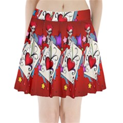 The Red Card Heart A With Fairy Pleated Mini Skirt by FantasyWorld7