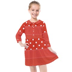 Polka Dots Two Times Kids  Quarter Sleeve Shirt Dress by impacteesstreetwearten