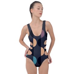 Abstract Background Modern Design Side Cut Out Swimsuit by Wegoenart