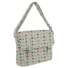 Clouds And Umbrellas Seasons Pattern Buckle Messenger Bag by Wegoenart