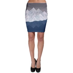 Snow Mountains Sea Sun Landscape Bodycon Skirt