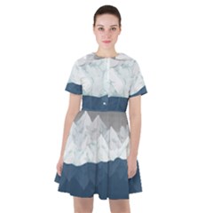 Snow Mountains Sea Sun Landscape Sailor Dress