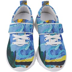 Painting Illustrations Vincent Van Gogh Kids  Velcro Strap Shoes