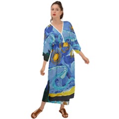 Painting Illustrations Vincent Van Gogh Grecian Style  Maxi Dress