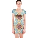 Pattern Short Sleeve Bodycon Dress View1