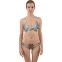 Pattern Wrap Around Bikini Set View1