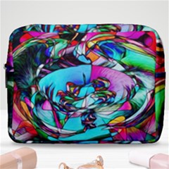 Abstract Flower Painting Make Up Pouch (large) by Wegoenart