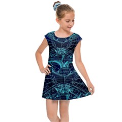 Zodiac Sign Astrology Horoscope Kids  Cap Sleeve Dress by Wegoenart