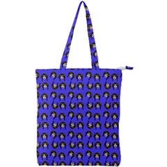 Retro Girl Daisy Chain Pattern Blue Double Zip Up Tote Bag by snowwhitegirl