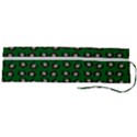 Retro Girl Daisy Chain Pattern Green Roll Up Canvas Pencil Holder (L) View2