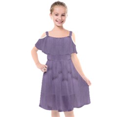 Love To One Color To Love Purple Kids  Cut Out Shoulders Chiffon Dress by pepitasart