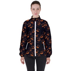 Jack O Lanterns Women s High Neck Windbreaker by bloomingvinedesign