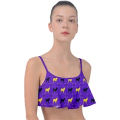 Elegant Pugs Frill Bikini Top by ElegantGP