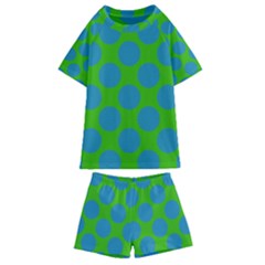 Polka Dots Two Times 6 Kids  Swim Tee And Shorts Set by impacteesstreetwearten