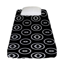 Black And White Pattern Fitted Sheet (single Size) by Vaneshart