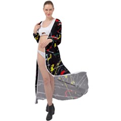 Random Paint Splats Background Maxi Chiffon Beach Wrap