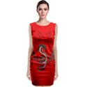 Chinese Dragon On Vintage Background Sleeveless Velvet Midi Dress View1