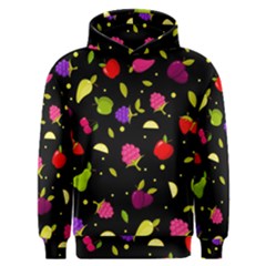 Vector Seamless Summer Fruits Pattern Colorful Cartoon Background Men s Overhead Hoodie by Vaneshart