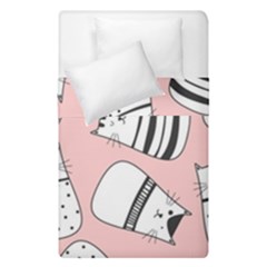 Cute Cats Cartoon Seamless Pattern Duvet Cover Double Side (single Size) by Vaneshart