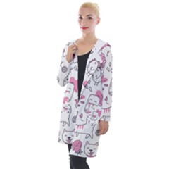Set Kawaii Doodles Hooded Pocket Cardigan by Vaneshart