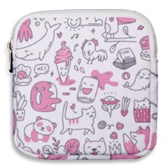 Set Kawaii Doodles Mini Square Pouch by Vaneshart