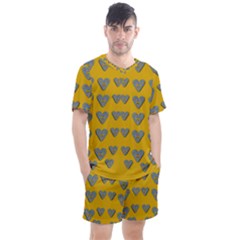 Butterfly Cartoons In Hearts Men s Mesh Tee And Shorts Set