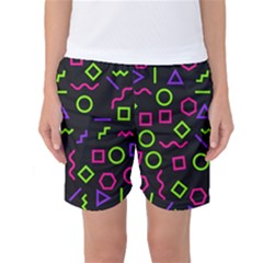 Geometric Seamless Pattern Women s Basketball Shorts