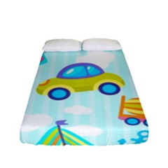 Transport Toy Seamless Pattern Fitted Sheet (full/ Double Size) by Vaneshart