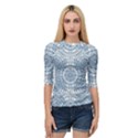 Boho Pattern Style Graphic Vector Quarter Sleeve Raglan Tee View1