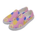 Pop Art Pineapple Seamless Pattern Vector Women s Canvas Slip Ons View2