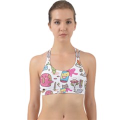 Set Kawaii Doodles Back Web Sports Bra