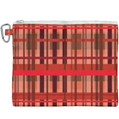 Fall Plaid Canvas Cosmetic Bag (xxxl) by bloomingvinedesign