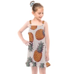 Seamless Pattern With Vector Illustrations Pineapples Kids  Overall Dress by Vaneshart