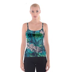 Seamless Abstract Pattern With Tropical Plants Spaghetti Strap Top by Vaneshart