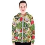 Tropical Pattern Background Women s Zipper Hoodie