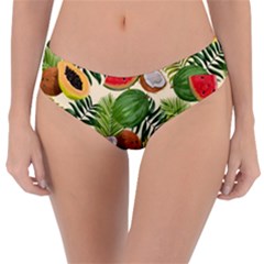 Tropical Pattern Background Reversible Classic Bikini Bottoms