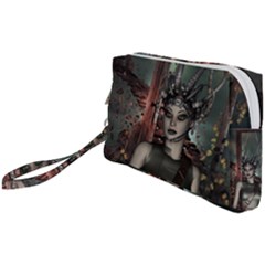 Awesome Fantasy Women With Helmet Wristlet Pouch Bag (small) by FantasyWorld7